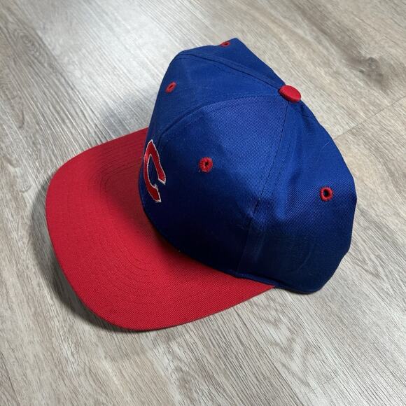 Vintage Chicago Cubs Hat Snapback‎ MLB Baseball Pepsi Signatures Blue Red Cap - Picture 8 of 8